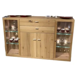 Sideboard Forte Asteiche Teilmassiv Lackiert