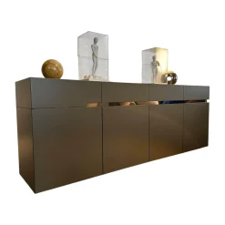 Sideboard GAP Lack Terra Grau Braun Matt Mit Griffmodulen Chrom