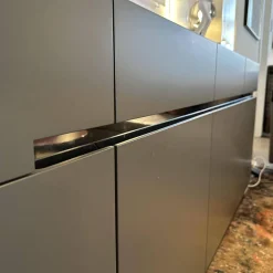 Sideboard GAP Lack Terra Grau Braun Matt Mit Griffmodulen Chrom