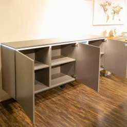 Sideboard GM Merano Lack Eisblau Inklusive LED Beleuchtung