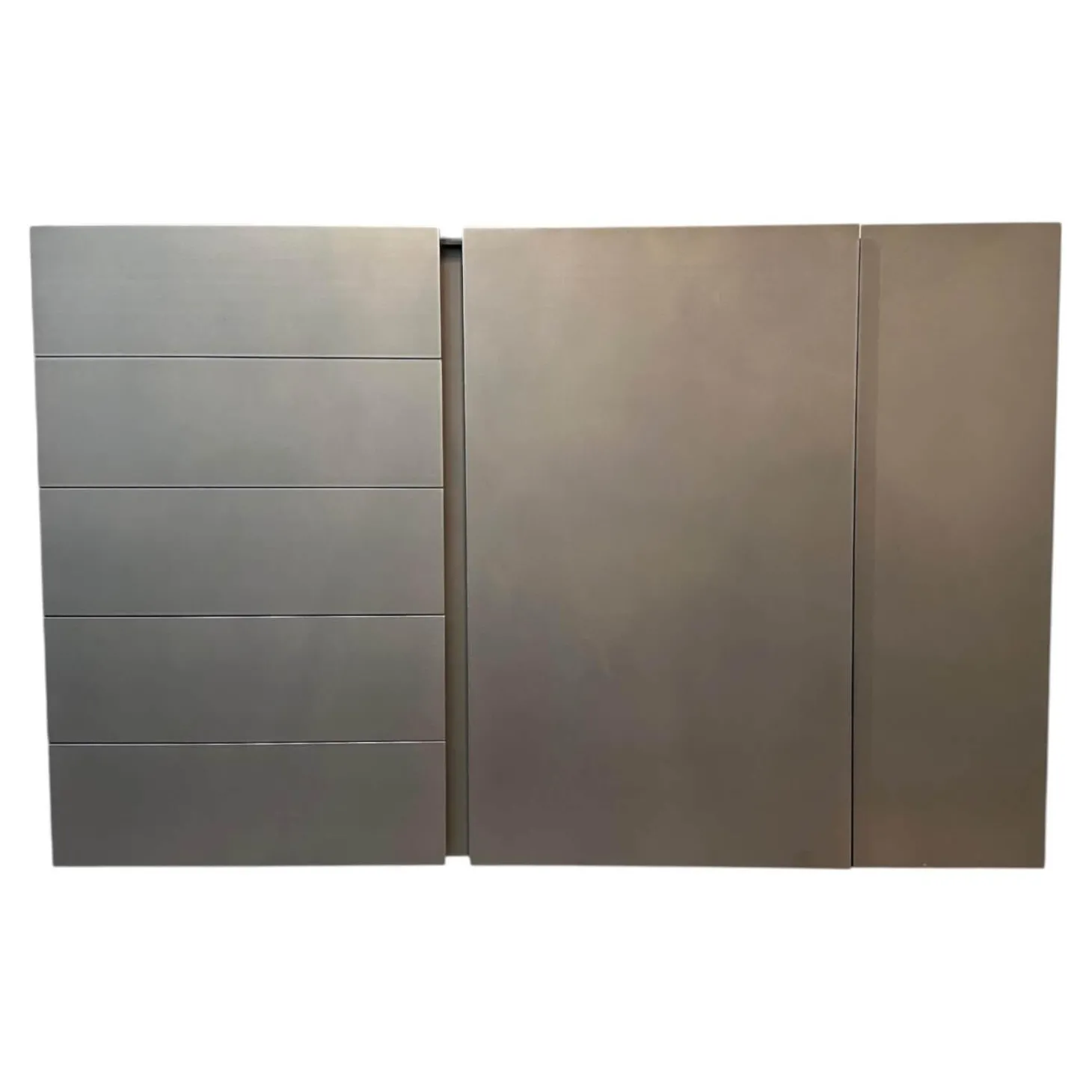 Sideboard Jorel Esche Achat B73 Anthrazit Lackiert Und M21 Edelstahl Silvertouch Grau