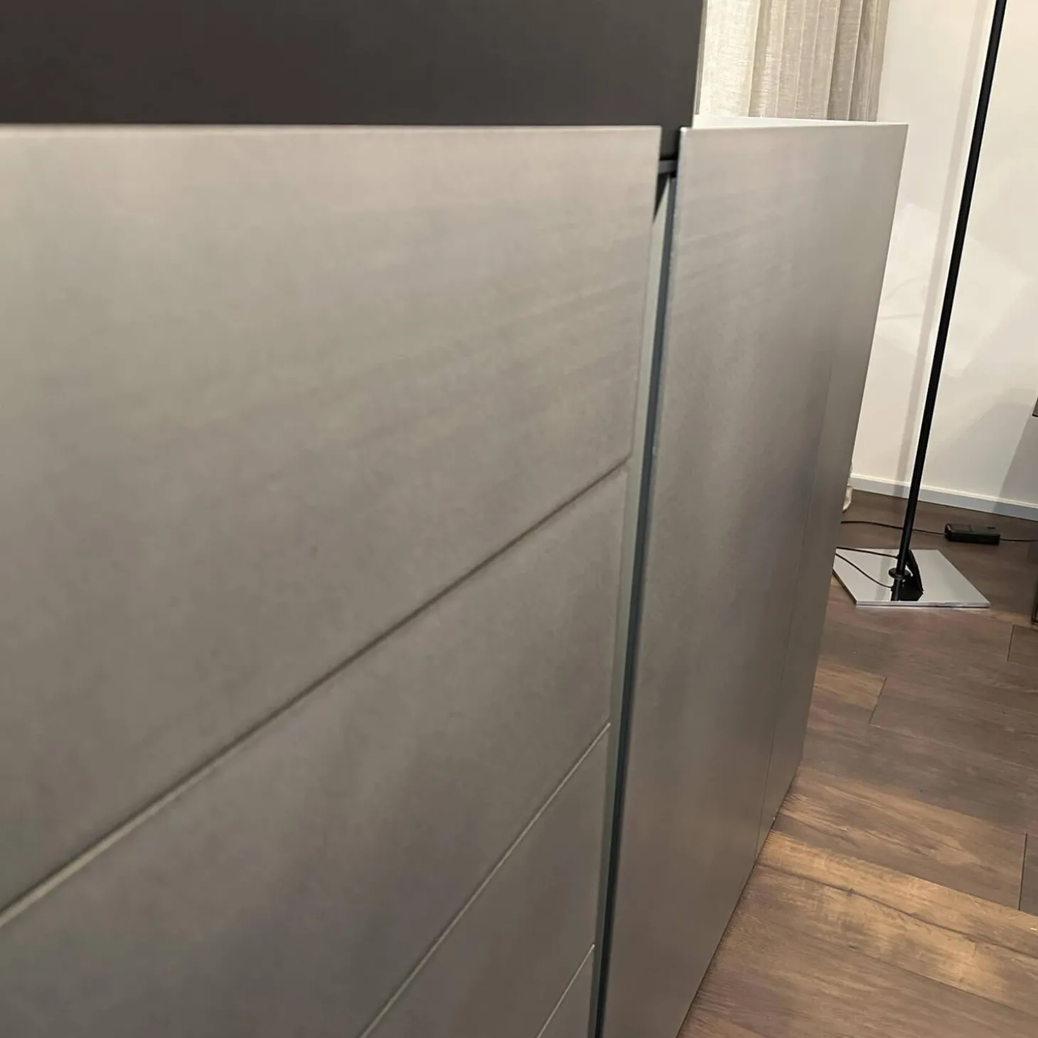 Sideboard Jorel Esche Achat B73 Anthrazit Lackiert Und M21 Edelstahl Silvertouch Grau