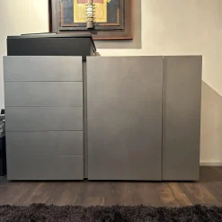 Sideboard Jorel Esche Achat B73 Anthrazit Lackiert Und M21 Edelstahl Silvertouch Grau