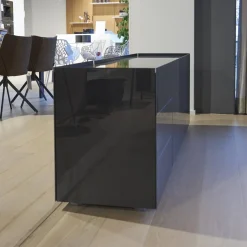 Sideboard Jorel J 4036 Korpus Lack Matt 21 Anthrazit Front Glas Optiwhite Anthrazit S21 Lackiert