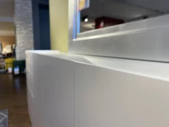 Sideboard Jorel Lack M14 Platin Grau Abdeckplatte Glas Matt Platin Grau