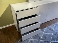 Sideboard Jorel Lack M14 Platin Grau Abdeckplatte Glas Matt Platin Grau