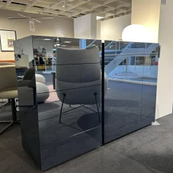 Sideboard Jorel Reflect O71 Indigospiegel Lack M83 Navy Blau Mit Abdeckplatte