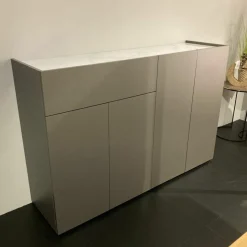 Sideboard Just Charlie Lack Granit Grau Ablage Designglas Marmor White Weiß