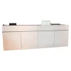 Sideboard Just Cube Bold Lack Greige M08 mit Stein-Abdeckplatte Quarzit