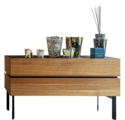 Sideboard Just Cube Bold Nussbaum Canela Geölt E76 Abdeckplatte Mattglas