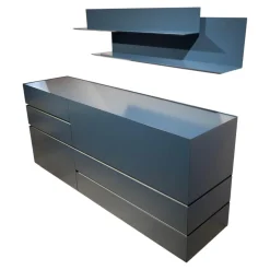 Sideboard Just Cube Bold Lack Atlantic M82 Blau Und Winkelregalkombination Lilu Lack Atlantic M82 Blau