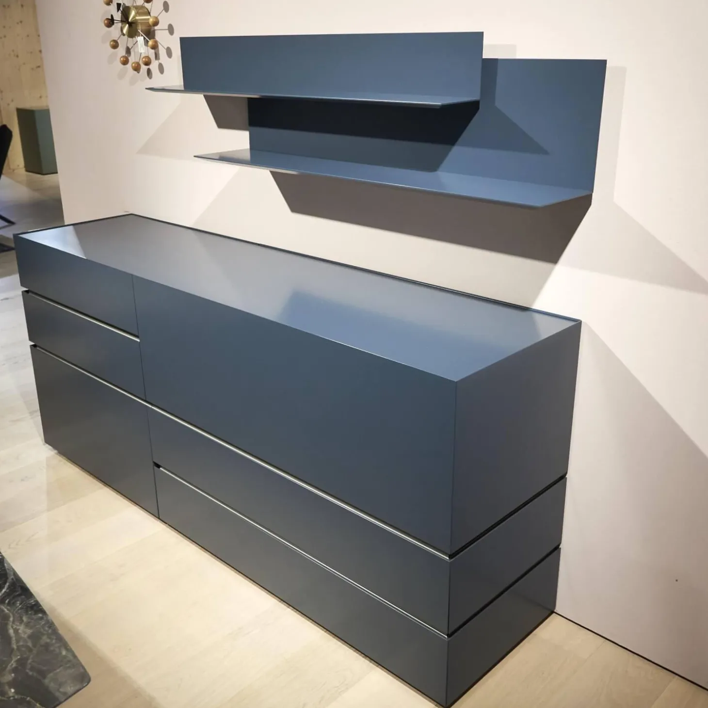 Sideboard Just Cube Bold Lack Atlantic M82 Blau Und Winkelregalkombination Lilu Lack Atlantic M82 Blau