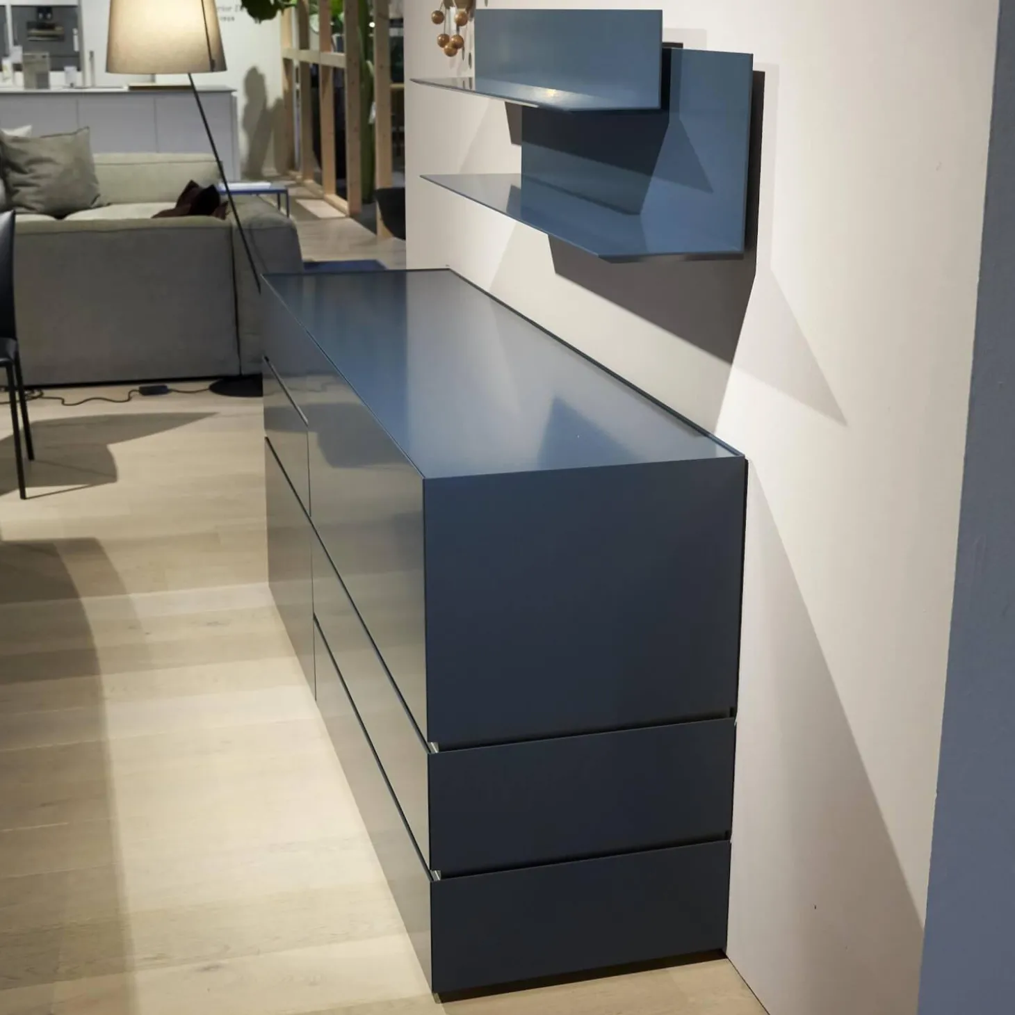Sideboard Just Cube Bold Lack Atlantic M82 Blau Und Winkelregalkombination Lilu Lack Atlantic M82 Blau
