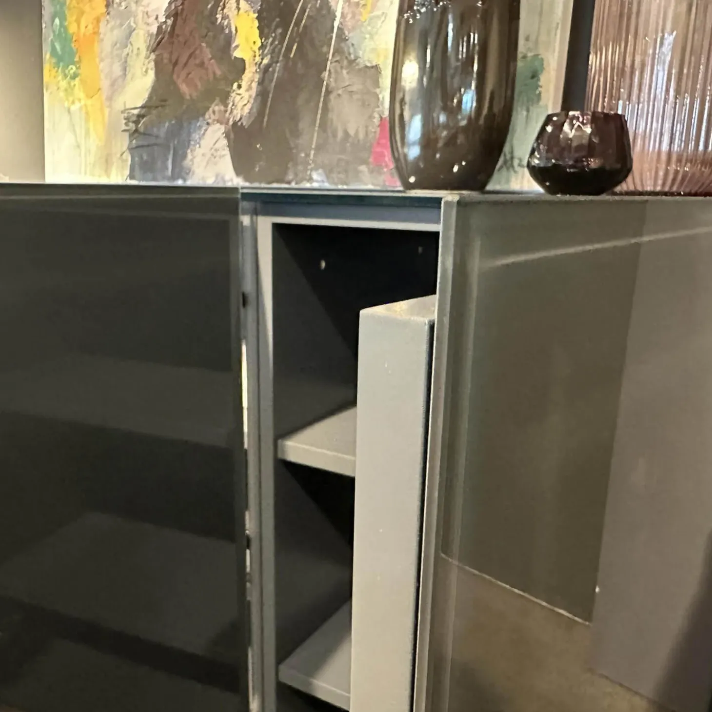 Sideboard Just Cube Light Klarglas Atlantic S82 Inkl Beleuchtung