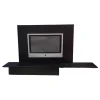 Sideboard Lack Schwarz Mit Abdeckplatte Und TV-Panel Ohne Fernseher