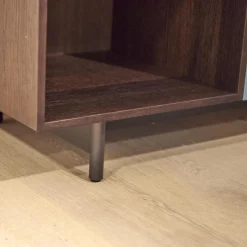 Sideboard Lampo Eiche Termort und Avio matt lackiert Drehtüren mit Push-Pull Öffnung Glaseinlegeböden