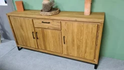 Sideboard 771034-M EN Farmingdale Light Eiche Natur Massiv Geölt