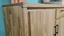 Sideboard 771034-M EN Farmingdale Light Eiche Natur Massiv Geölt