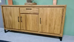 Sideboard 771034-M EN Farmingdale Light Eiche Natur Massiv Geölt