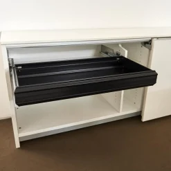 Sideboard M9 Lack Premium Weiß Griff Aluminium Eloxiert Inklusive Einrichtungsset