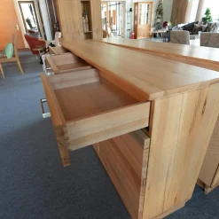 Sideboard Massivholz Buchenholz Massiv Bügelgriffe Silberfarben