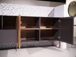 Sideboard Mileto Astnussbaum Massiv Lack Zartbitter Anthrazit Inklusive Beleuchtung