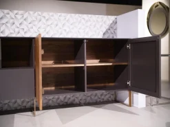 Sideboard Mileto Astnussbaum Massiv Lack Zartbitter Anthrazit Inklusive Beleuchtung