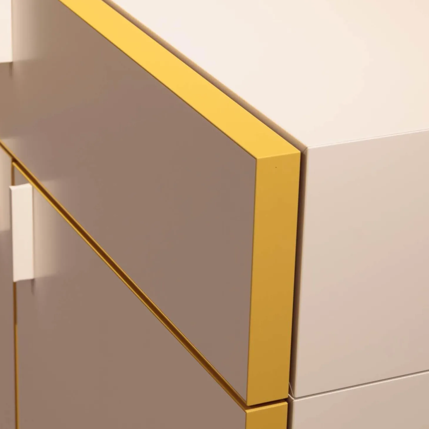 Sideboard Mio Lack Matt La Champagner Rahmen Farblackiert Am Curry