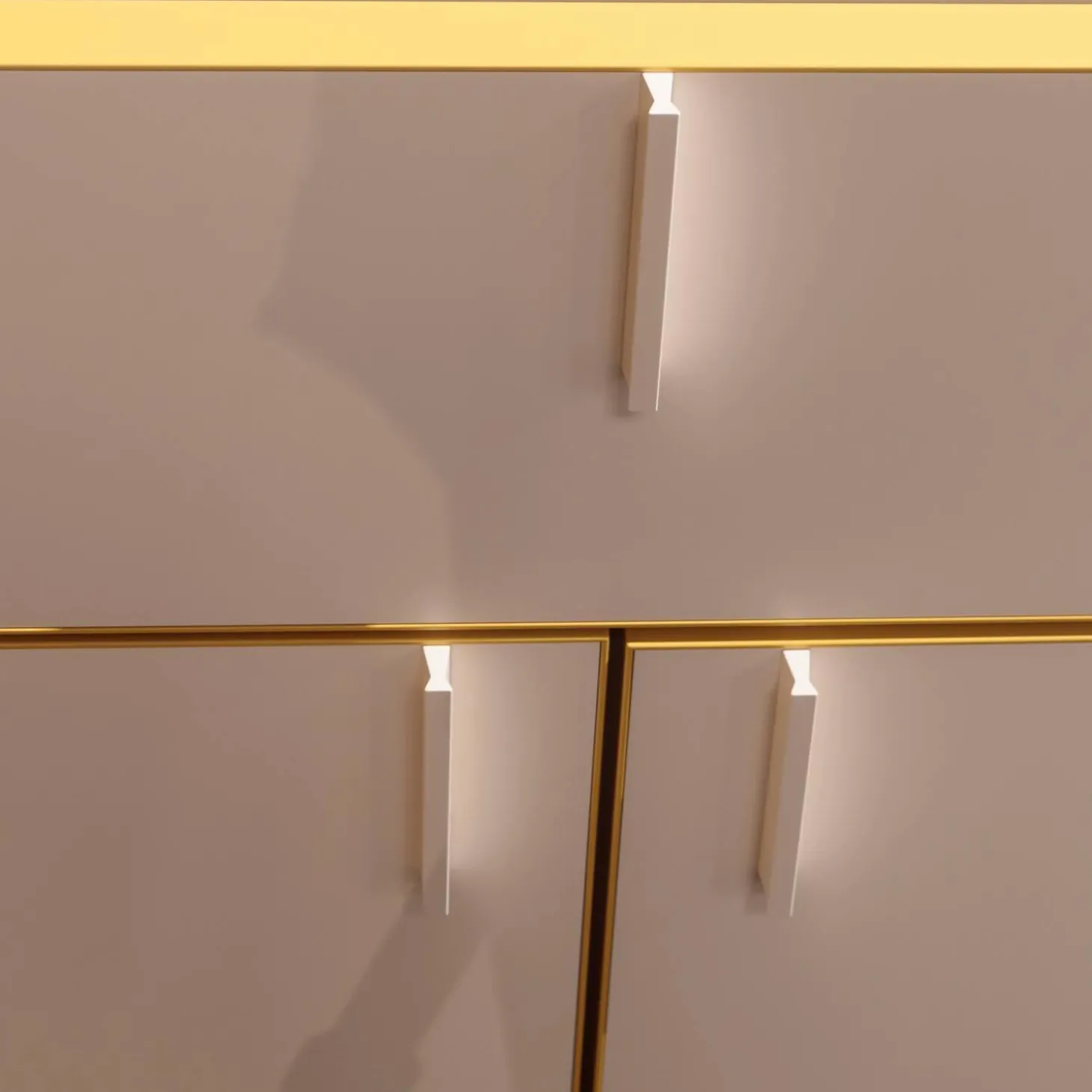 Sideboard Mio Lack Matt La Champagner Rahmen Farblackiert Am Curry