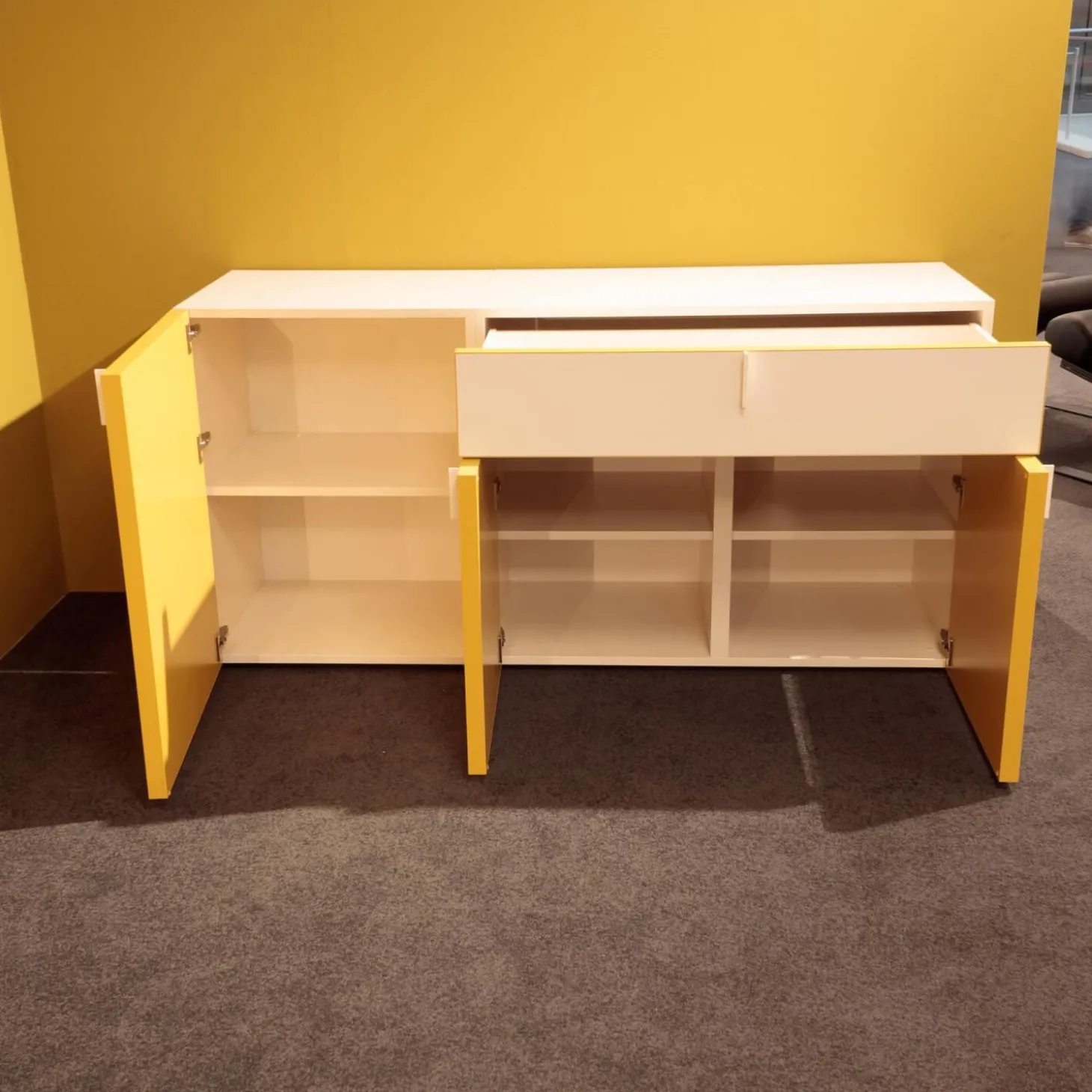 Sideboard Mio Lack Matt La Champagner Rahmen Farblackiert Am Curry