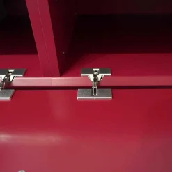 Sideboard Mit 3er-Set Hängeboden Cube Rot