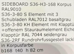 Sideboard Modular Sideboard Modular von Müller Möbelfabrikation Stahl Lackiert