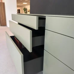 Sideboard Neo Lack NCS S4010 Mintgrün Grün Matt Gestell Metall Chrom Glänzend