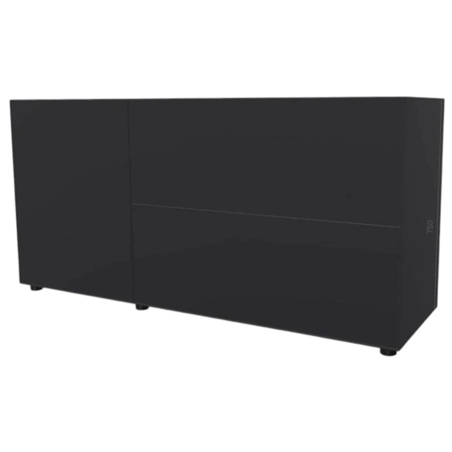 Sideboard Nex Pur Lack 43 Coal Schwarz