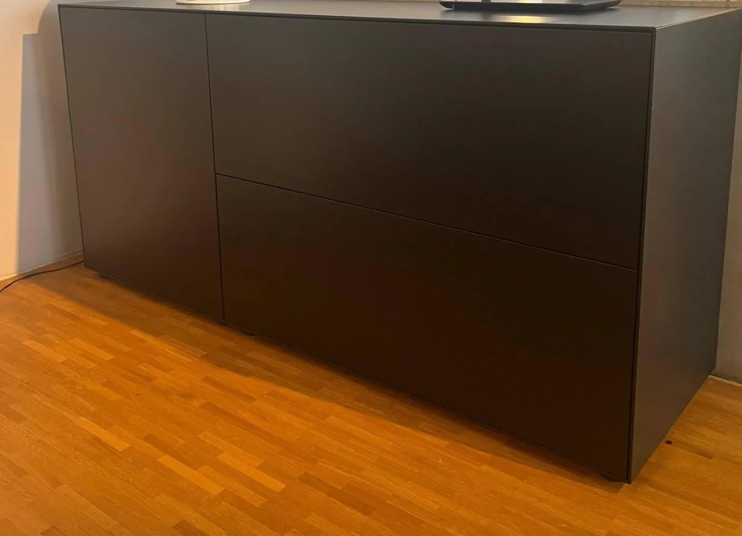 Sideboard Nex Pur Lack 43 Coal Schwarz