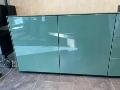 Sideboard Nex Side Hochglanzlack Innen Mattlack Farbe Sage