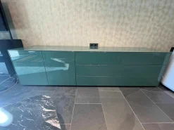 Sideboard Nex Side Hochglanzlack Innen Mattlack Farbe Sage