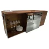 Sideboard Nox Nussbaum Wild Naturöl Glasausführung Palladium Glas Mit Beleuchtung