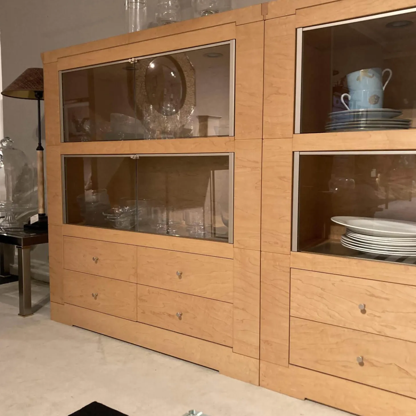 Sideboard Oli Ahorn Ton 28 Natur Matt Glas