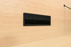 Sideboard Pab Bodenstehend Regalsystem Wandhängend Schwarz Matt 3764E Lackiert Und Eiche Hell Gebürstet