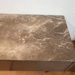 Sideboard Password Evolution Abdeckplatte Marmorplatte Orientgrau Korpus Melamin Batik Schiefergrau Gestell Zinnfarbig