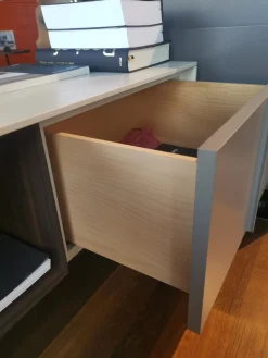 Sideboard Pass-Word Holz Eukalyptus Matt Lackiert Kieselgrau Und Ton