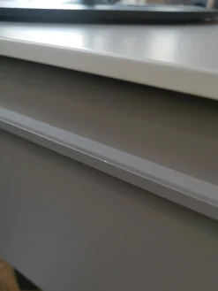 Sideboard Pass-Word Holz Eukalyptus Matt Lackiert Kieselgrau Und Ton