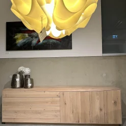 Sideboard Puro Wave Massivholz Eiche Weiß Geölt Rückwand Lichtgrau Lackiert Sideboard Puro Wave Massivholz Massivholz Eiche Weiß Geölt Rückwand Lichtgrau Lackiert