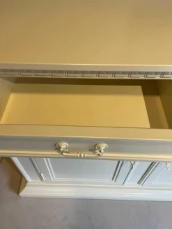 Sideboard Schleiflack Weiss Massivholz