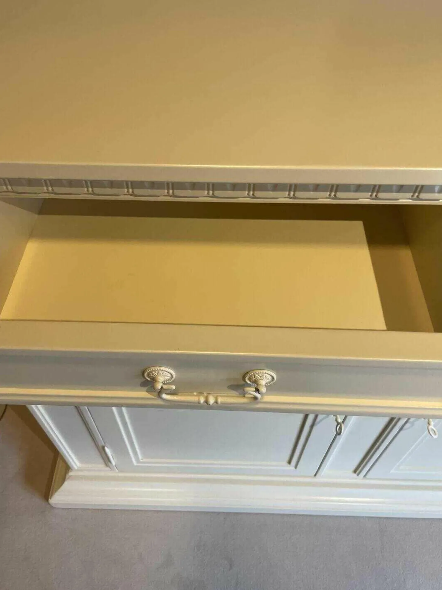 Sideboard Schleiflack Weiss Massivholz