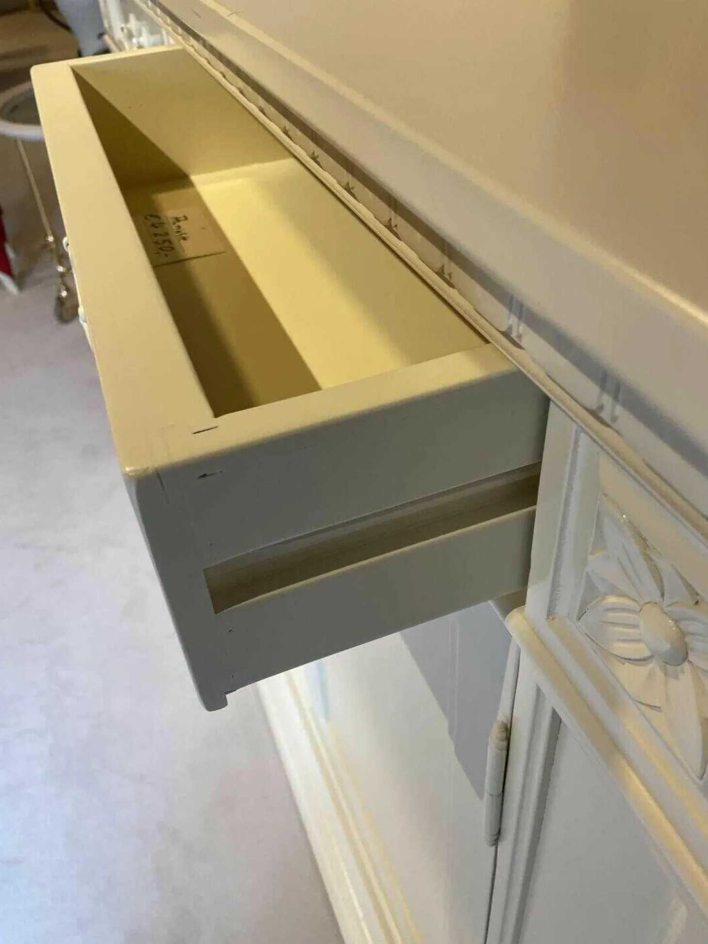 Sideboard Schleiflack Weiss Massivholz