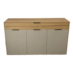 Sideboard Scottsdale Lack Samtgrau Grau Wildeiche Soft Gebürstet