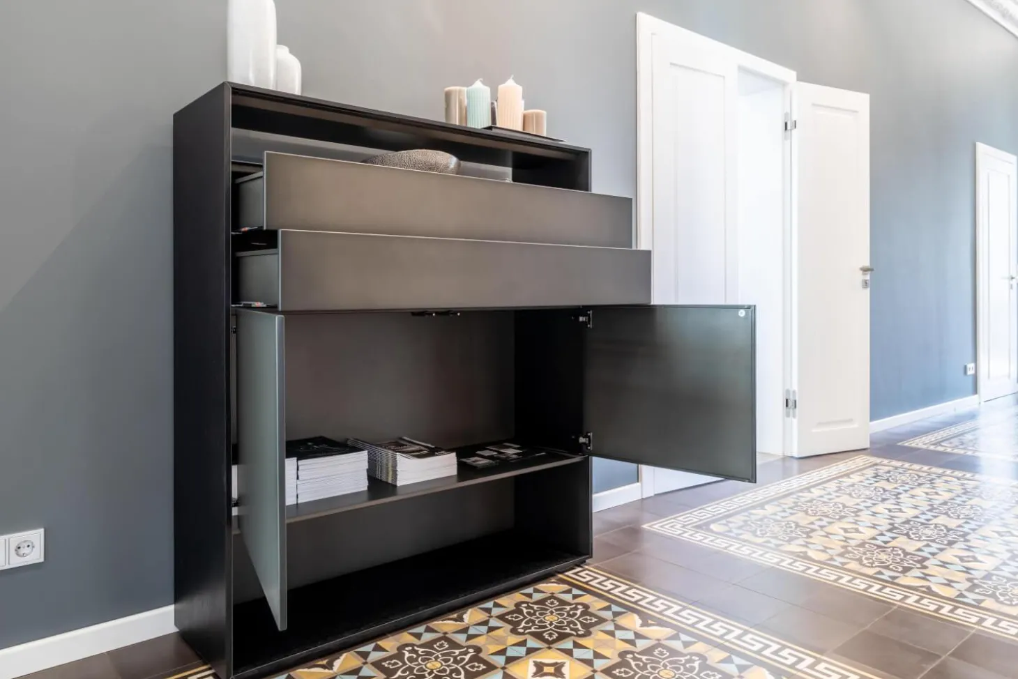 Sideboard Shelly 106 4 Schwarz