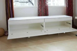 Sideboard Side H o1 Hochglanz Weiß Kufengestell
